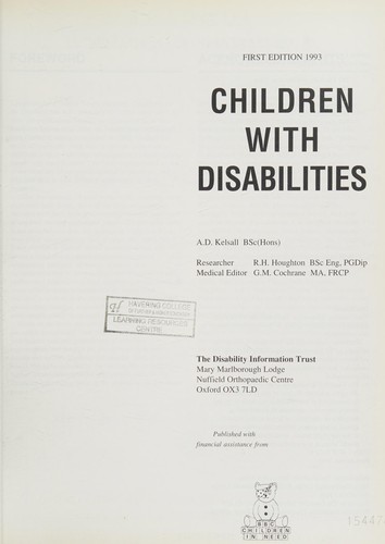 Cover for Children with disabilities
