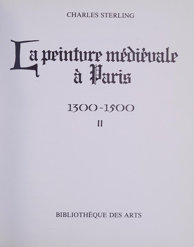 Cover for La peinture médiévale à Paris