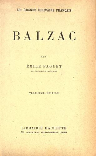 Cover for Balzac
