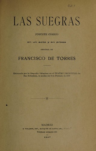Cover for Las suegras