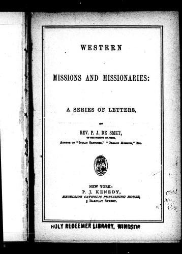 Cover for Western missions and missionaries