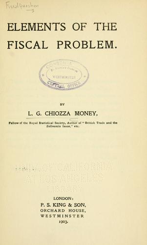 Cover for Elements of the fiscal problem