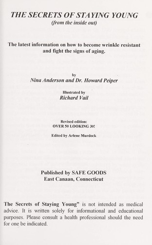 Cover for The secrets of staying young (from the inside out)