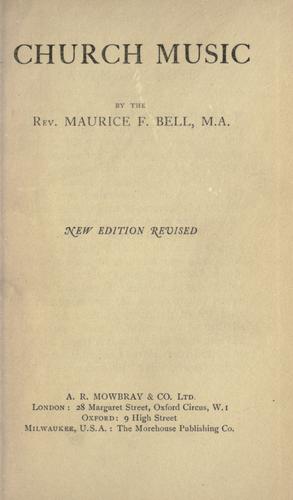 Cover for Church music