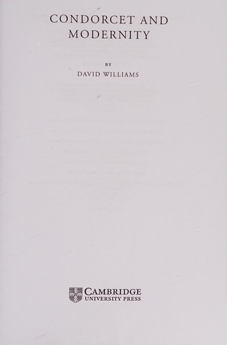 Cover for Condorcet and modernity