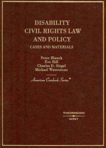 Cover for Disability Civil Rights Law And Policy
