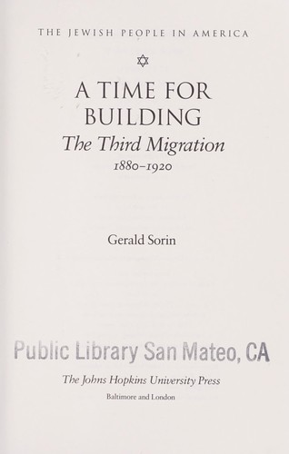 Cover for A time for building
