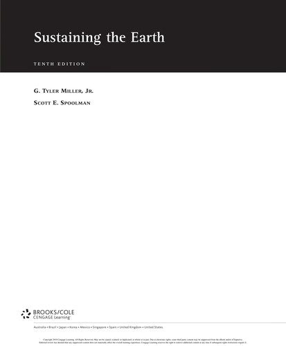 Cover for Sustaining the Earth