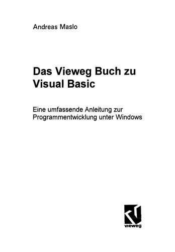 Cover for Das Vieweg Buch zu Visual Basic
