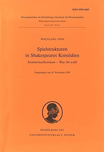 Cover for Spielstrukturen in Shakespeares Komödien