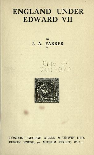 Cover for England under Edward VII