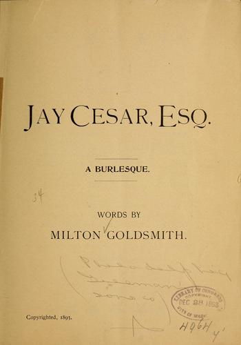 Cover for Jay Cesar, esq