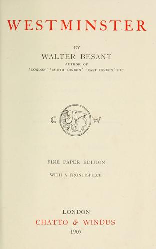 Cover for Westminster