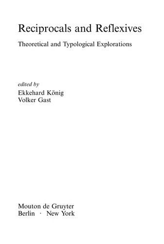 Cover for Reciprocals and reflexives