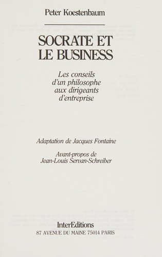 Cover for Socrate et le business