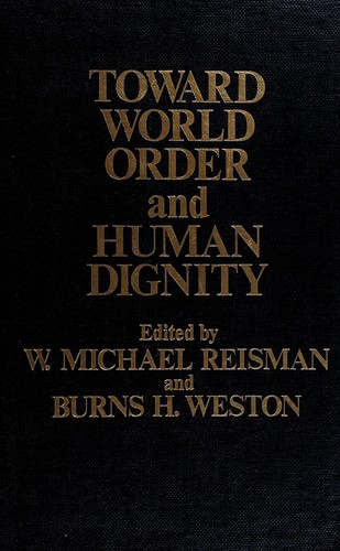 Cover for Toward world order and human dignity
