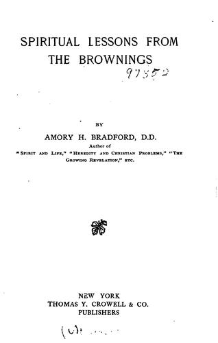 Cover for Spiritual lessons from the Brownings