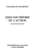 Cover for Vers une theorie de l'actuer