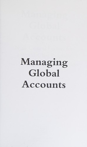 Cover for Managing global accounts
