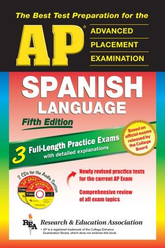 Cover for AP Spanish (REA) 5th Edition with Audio CDs - The Best Test Prep for the AP Exam (Test Preps)
