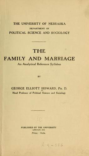 Cover for  The family and marriage