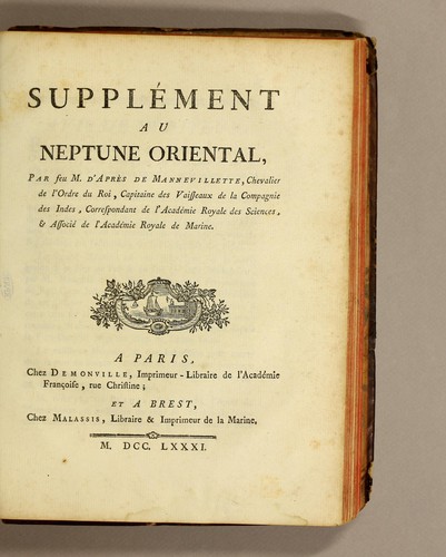 Cover for Supplément au Neptune oriental
