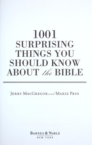 Cover for 1001 Surprising Things You Should Know About the Bible