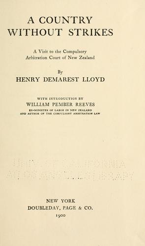 Cover for A country without strikes