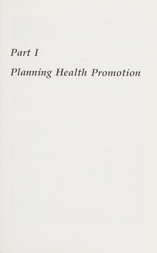 Cover for Planning health promotion at the worksite