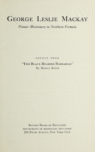 Cover for George Leslie Mackay