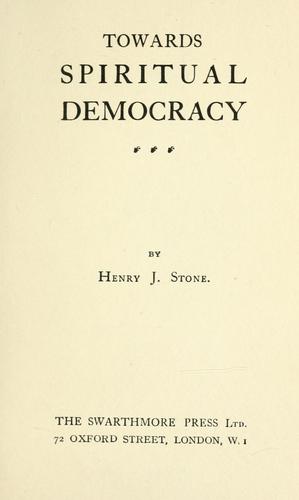 Cover for Towards spiritual democracy