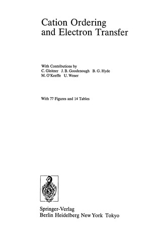 Cover for Structure and Bonding