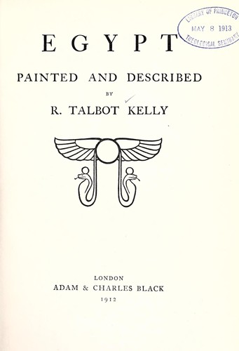 Cover for Egypt painted and described