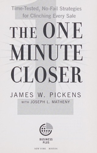 Cover for The one minute closer