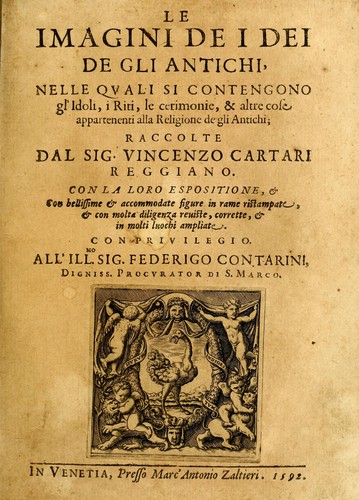 Cover for Le imagini de i dei de gli antichi