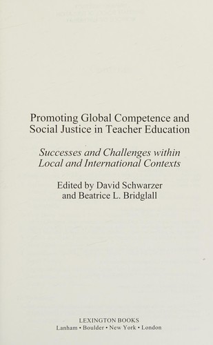 Cover for Promoting Global Competence and Social Justice in Teacher Education