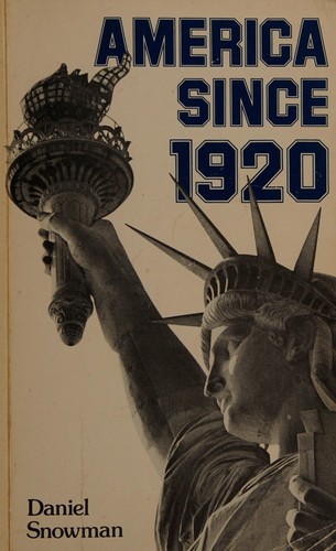Cover for America since 1920