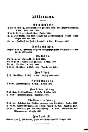 Cover for Forstwissenschaft