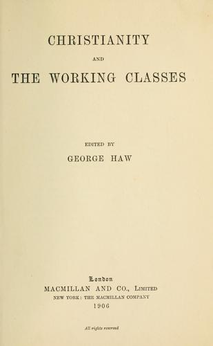 Cover for Christianity and the working classes