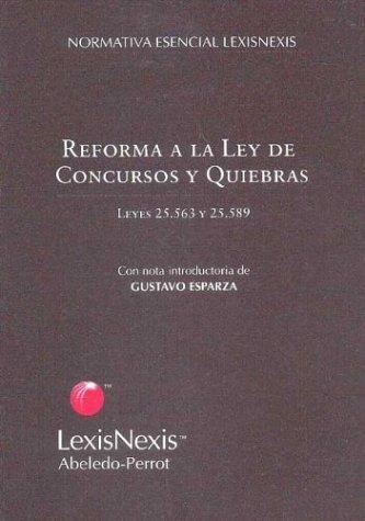 Cover for Reforma a la Ley de Concursos y Quiebras
