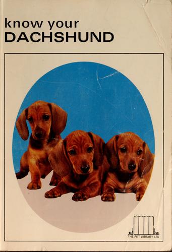 Cover for Know your dachshund