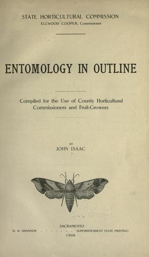 Cover for Entomology in outline
