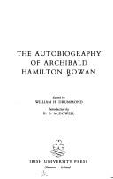Cover for The autobiography of Archibald Hamilton Rowan