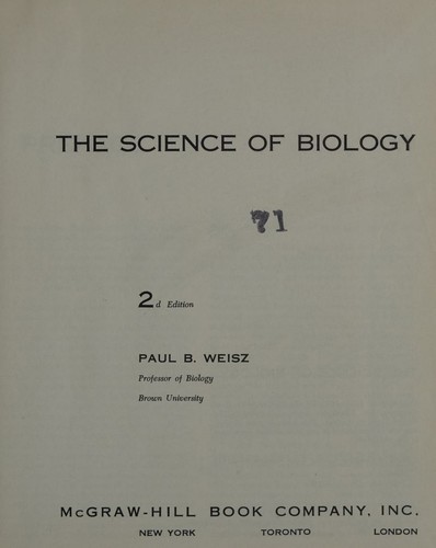 Cover for The Science of Biology