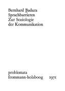 Cover for Sprachbarrieren Zur Soziologie Der Kommu