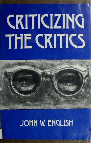Cover for Criticizing the critics