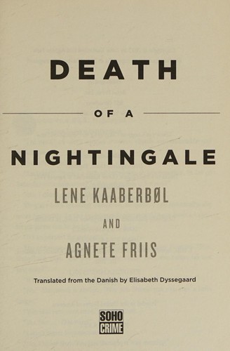 Cover for Death of a Nightingale