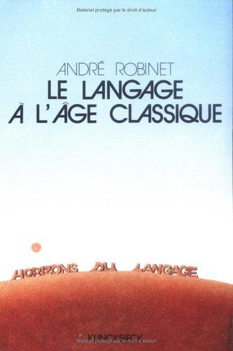 Cover for Langage à l'âge classique