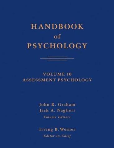 Cover for Handbook of Psychology, Assessment Psychology
