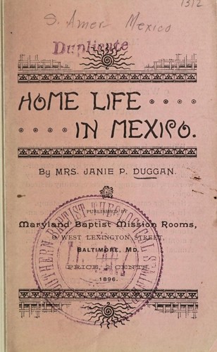 Cover for Home life in Mexico